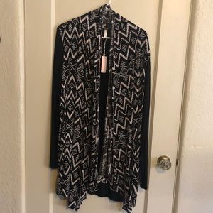 Pink Blush Black Aztec Cardigan